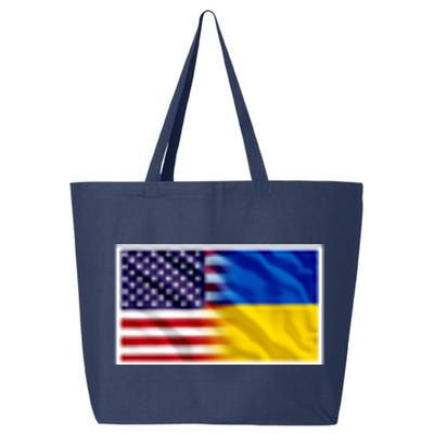 United States Of America I Stand With Ukraine Flag Support 25L Jumbo Tote