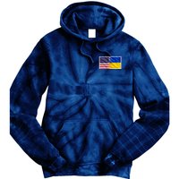 United States Of America I Stand With Ukraine Flag Support Tie Dye Hoodie