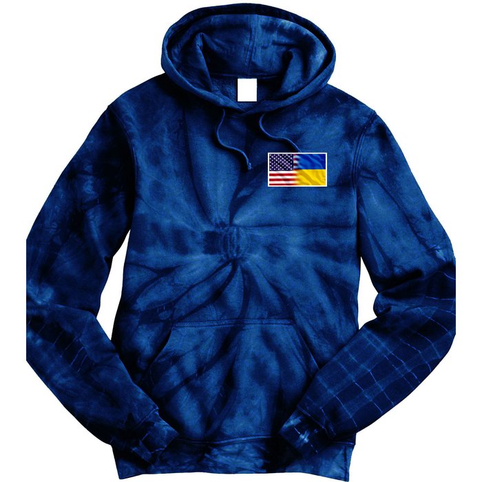 United States Of America I Stand With Ukraine Flag Support Tie Dye Hoodie