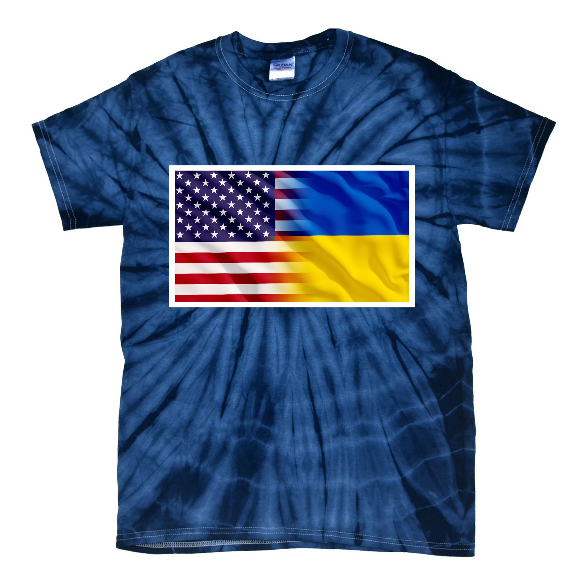 United States Of America I Stand With Ukraine Flag Support Tie-Dye T-Shirt
