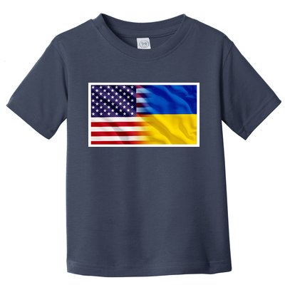 United States Of America I Stand With Ukraine Flag Support Toddler T-Shirt