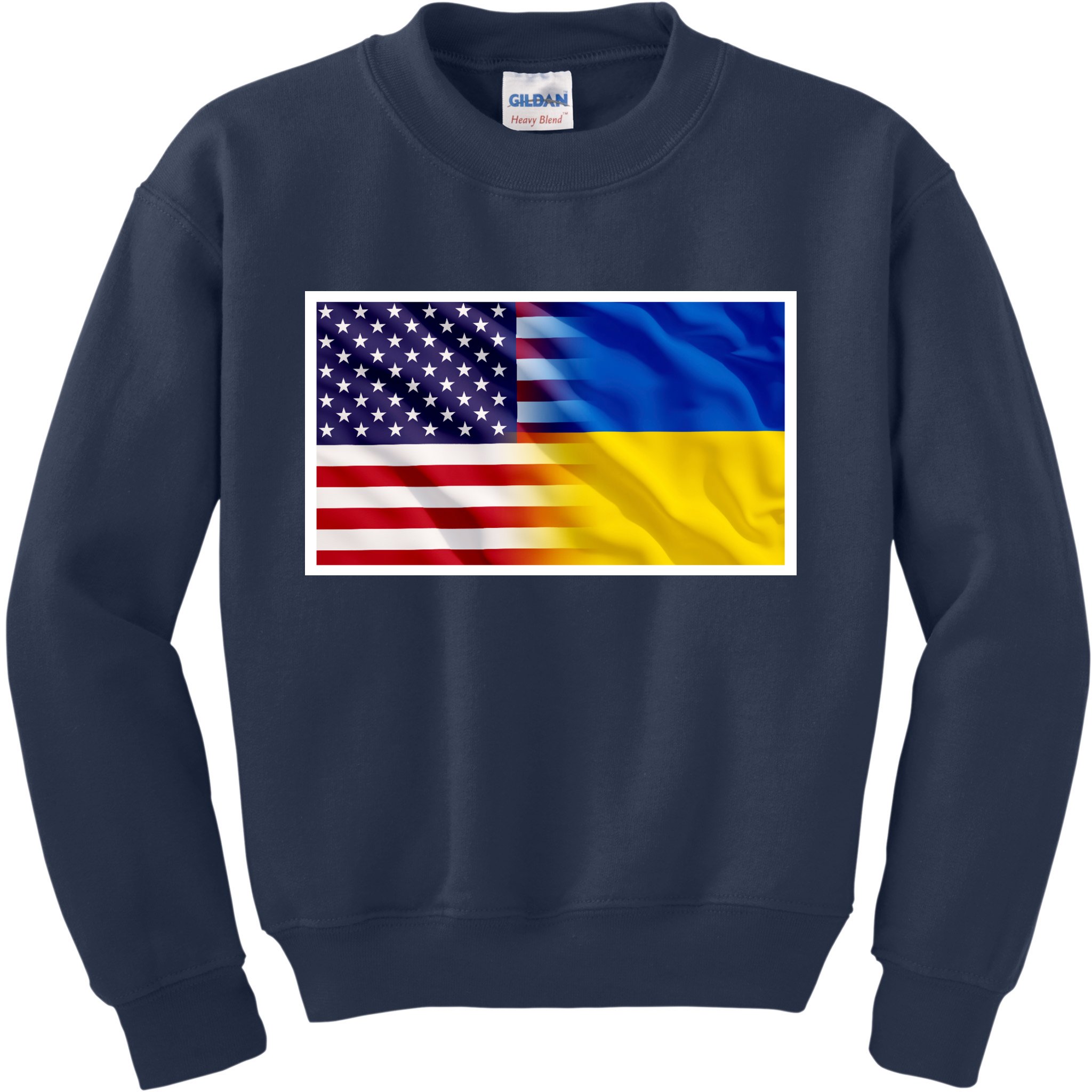 United States Of America I Stand With Ukraine Flag Support Kids Sweatshirt