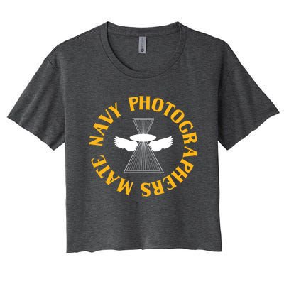 United States Of America Navy Photographer's Mate Insignia Gift Women's Crop Top Tee