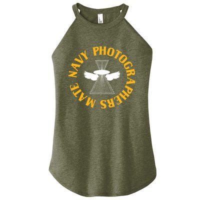 United States Of America Navy Photographer's Mate Insignia Gift Women's Perfect Tri Rocker Tank