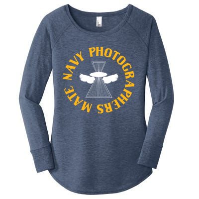 United States Of America Navy Photographer's Mate Insignia Gift Women's Perfect Tri Tunic Long Sleeve Shirt