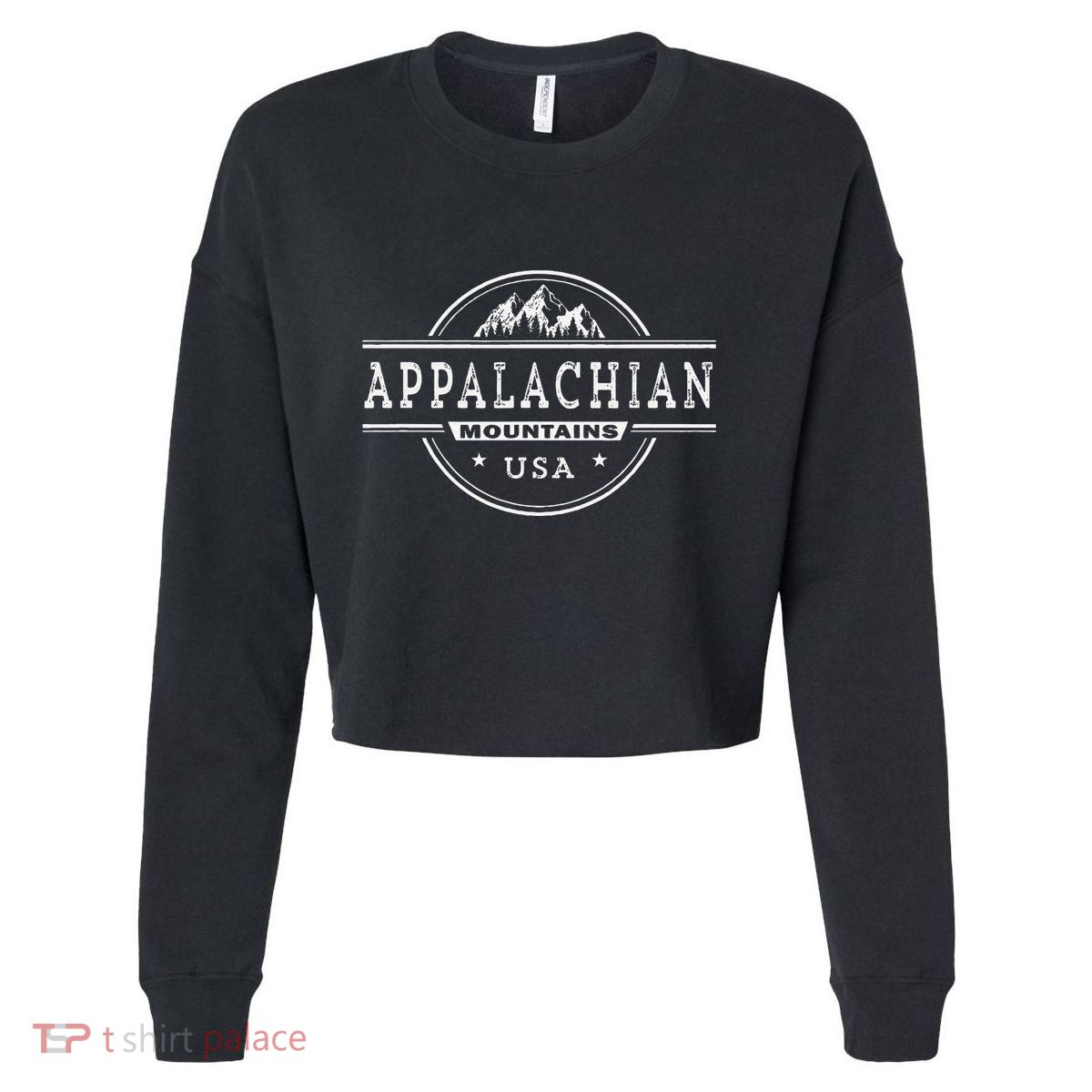 United States Oldest Mountain Range Appalachian Mountains Cropped Pullover Crew