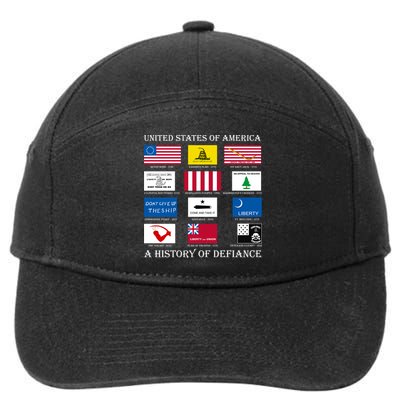 United States Of America History Flags Of Defiance 7-Panel Snapback Hat