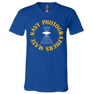 United States Of America Navy Photographer's Mate Insignia Funny Gift V-Neck T-Shirt