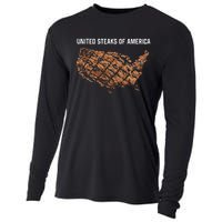 United Steaks Of America Map Cooling Performance Long Sleeve Crew