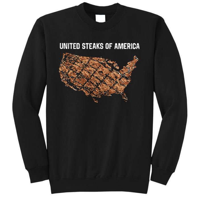 United Steaks Of America Map Tall Sweatshirt