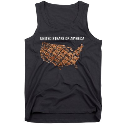 United Steaks Of America Map Tank Top