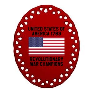 Unites States Of America 1783 – Revolutionary War Champions Ceramic Oval Ornament