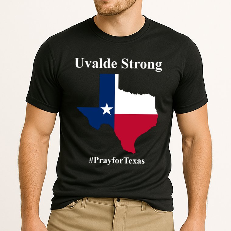 Uvalde Strong Pray For Texas Cooling Performance Crew T-Shirt