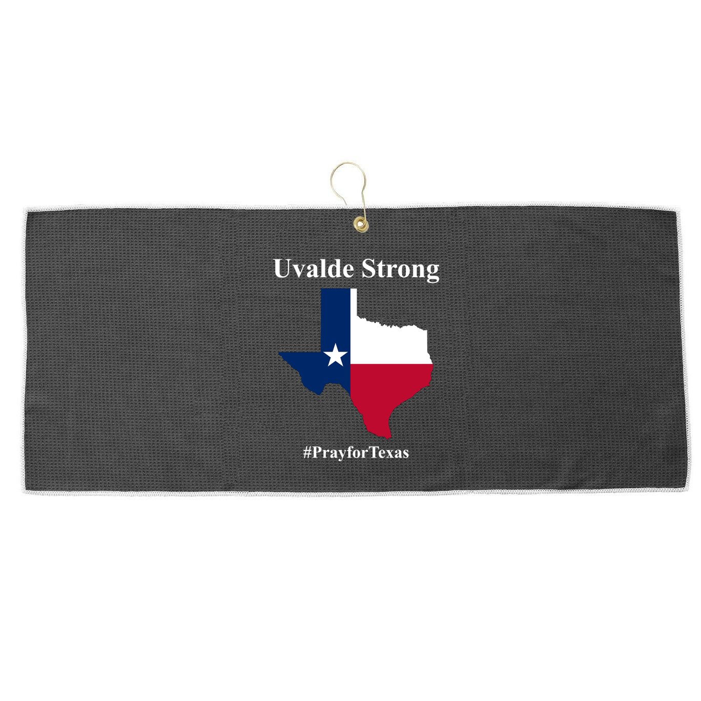 Uvalde Strong Pray For Texas Large Microfiber Waffle Golf Towel