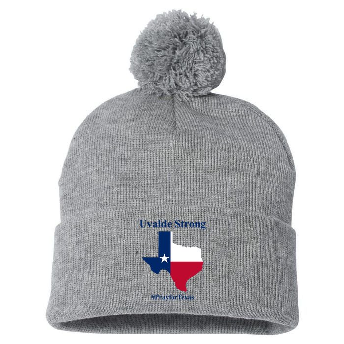 Uvalde Strong Pray For Texas Pom Pom 12in Knit Beanie