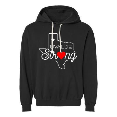 Uvalde Strong Pray For Texas Garment-Dyed Fleece Hoodie