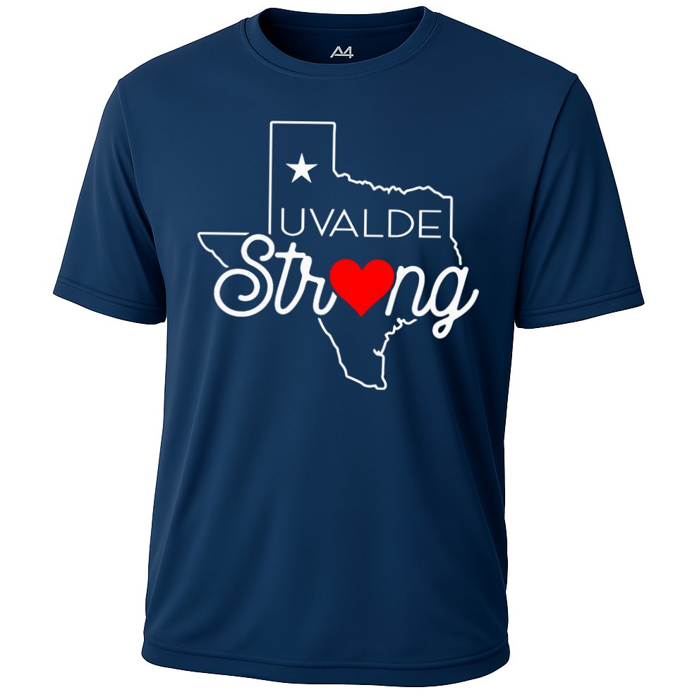 Uvalde Strong Pray For Texas Cooling Performance Crew T-Shirt