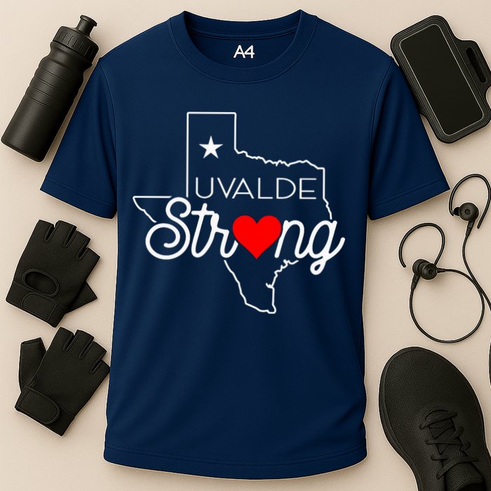 Uvalde Strong Pray For Texas Cooling Performance Crew T-Shirt