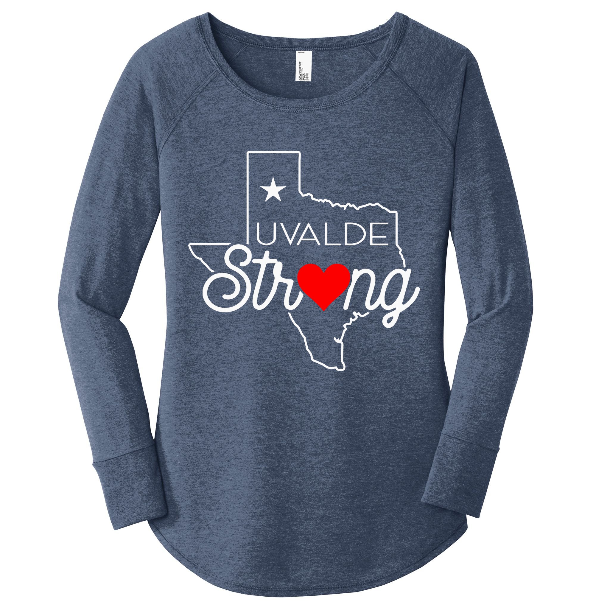 Uvalde Strong Pray For Texas Women's Perfect Tri Tunic Long Sleeve Shirt