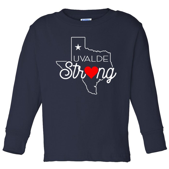 Uvalde Strong Pray For Texas Toddler Long Sleeve Shirt