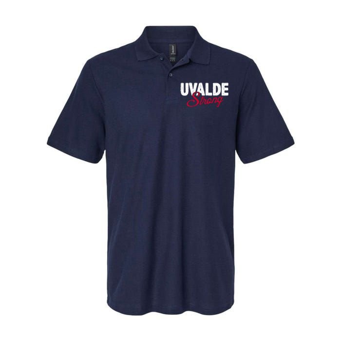 Uvalde Strong Pray For Texas Softstyle Adult Sport Polo