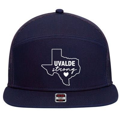 Uvalde Strong Pray For Texas Uvalde Texas 7 Panel Mesh Trucker Snapback Hat