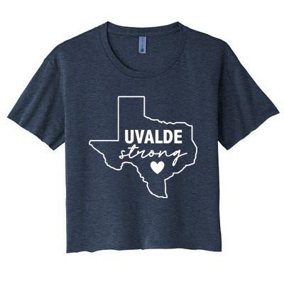 Uvalde Strong Pray For Texas Uvalde Texas Women's Crop Top Tee