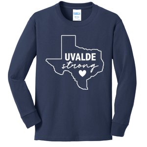 Uvalde Strong Pray For Texas Uvalde Texas Kids Long Sleeve Shirt