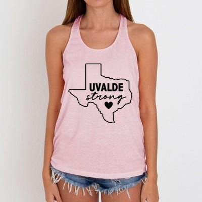 Uvalde Strong Pray For Texas Uvalde Texas Women's Knotted Racerback Tank