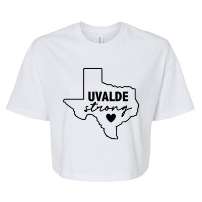 Uvalde Strong Pray For Texas Uvalde Texas Bella+Canvas Jersey Crop Tee