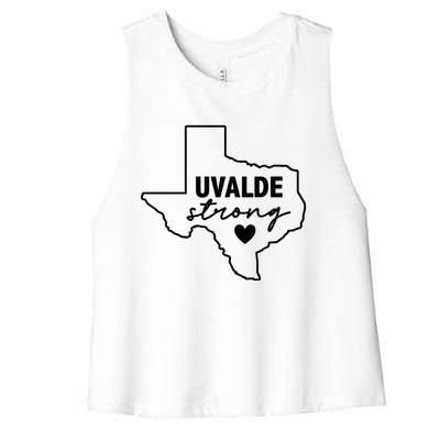 Uvalde Strong Pray For Texas Uvalde Texas Women's Racerback Cropped Tank