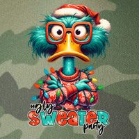 Ugly Sweater Party Funny Sarcastic Grumpy Duck Christmas Legacy Tie Dye Trucker Hat