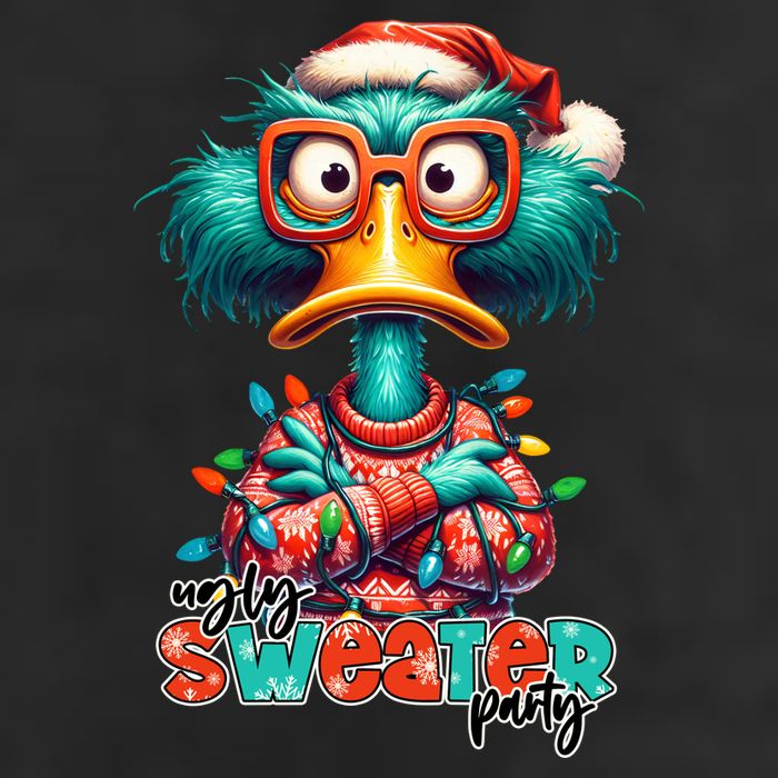 Ugly Sweater Party Funny Sarcastic Grumpy Duck Christmas Cool Comfort Performance Bucket Hat
