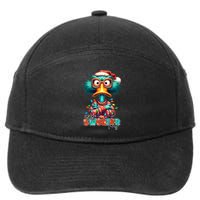 Ugly Sweater Party Funny Sarcastic Grumpy Duck Christmas 7-Panel Snapback Hat