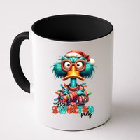 Ugly Sweater Party Funny Sarcastic Grumpy Duck Christmas Mug