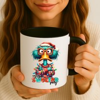 Ugly Sweater Party Funny Sarcastic Grumpy Duck Christmas Mug