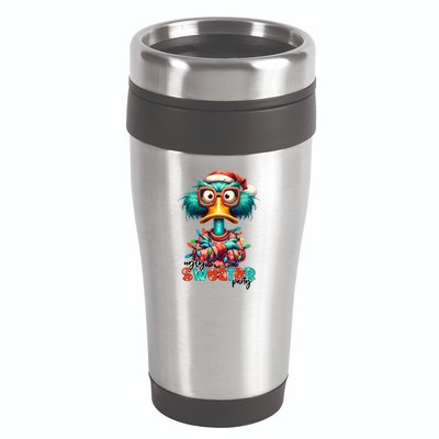 Ugly Sweater Party Funny Sarcastic Grumpy Duck Christmas 16oz Travel Tumbler