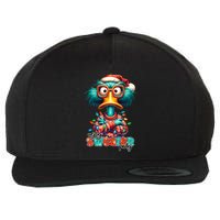 Ugly Sweater Party Funny Sarcastic Grumpy Duck Christmas Wool Snapback Cap