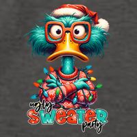 Ugly Sweater Party Funny Sarcastic Grumpy Duck Christmas Vector Backpack