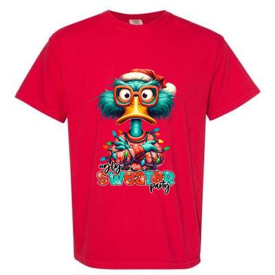 Ugly Sweater Party Funny Sarcastic Grumpy Duck Christmas Garment-Dyed Heavyweight T-Shirt