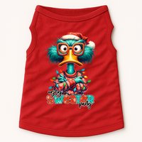 Ugly Sweater Party Funny Sarcastic Grumpy Duck Christmas Doggie Tank