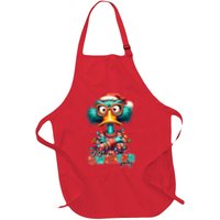 Ugly Sweater Party Funny Sarcastic Grumpy Duck Christmas Full-Length Apron With Pockets