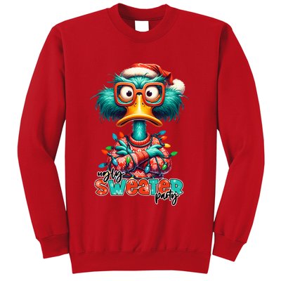 Ugly Sweater Party Funny Sarcastic Grumpy Duck Christmas Sweatshirt