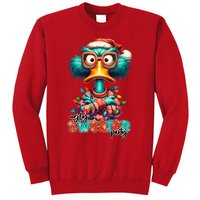 Ugly Sweater Party Funny Sarcastic Grumpy Duck Christmas Sweatshirt