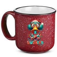 Ugly Sweater Party Funny Sarcastic Grumpy Duck Christmas 15oz Campfire Ceramic Mug