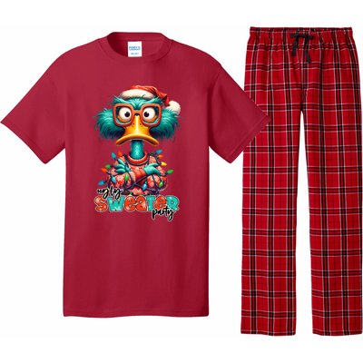 Ugly Sweater Party Funny Sarcastic Grumpy Duck Christmas Pajama Set