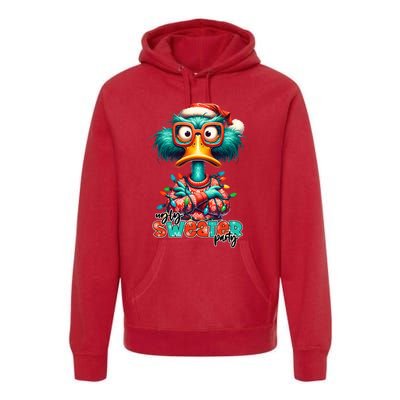 Ugly Sweater Party Funny Sarcastic Grumpy Duck Christmas Premium Hoodie