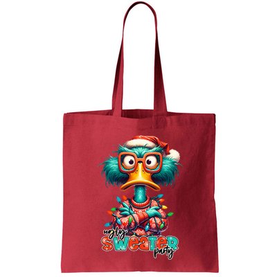 Ugly Sweater Party Funny Sarcastic Grumpy Duck Christmas Bag