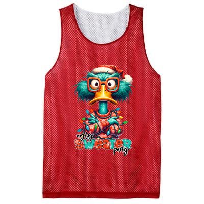 Ugly Sweater Party Funny Sarcastic Grumpy Duck Christmas Mesh Reversible Basketball Jersey Tank