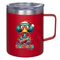 Ugly Sweater Party Funny Sarcastic Grumpy Duck Christmas 12oz Stainless Steel Coffee Mug